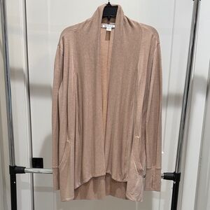 Athleta Light Brown Open Front Cardigan